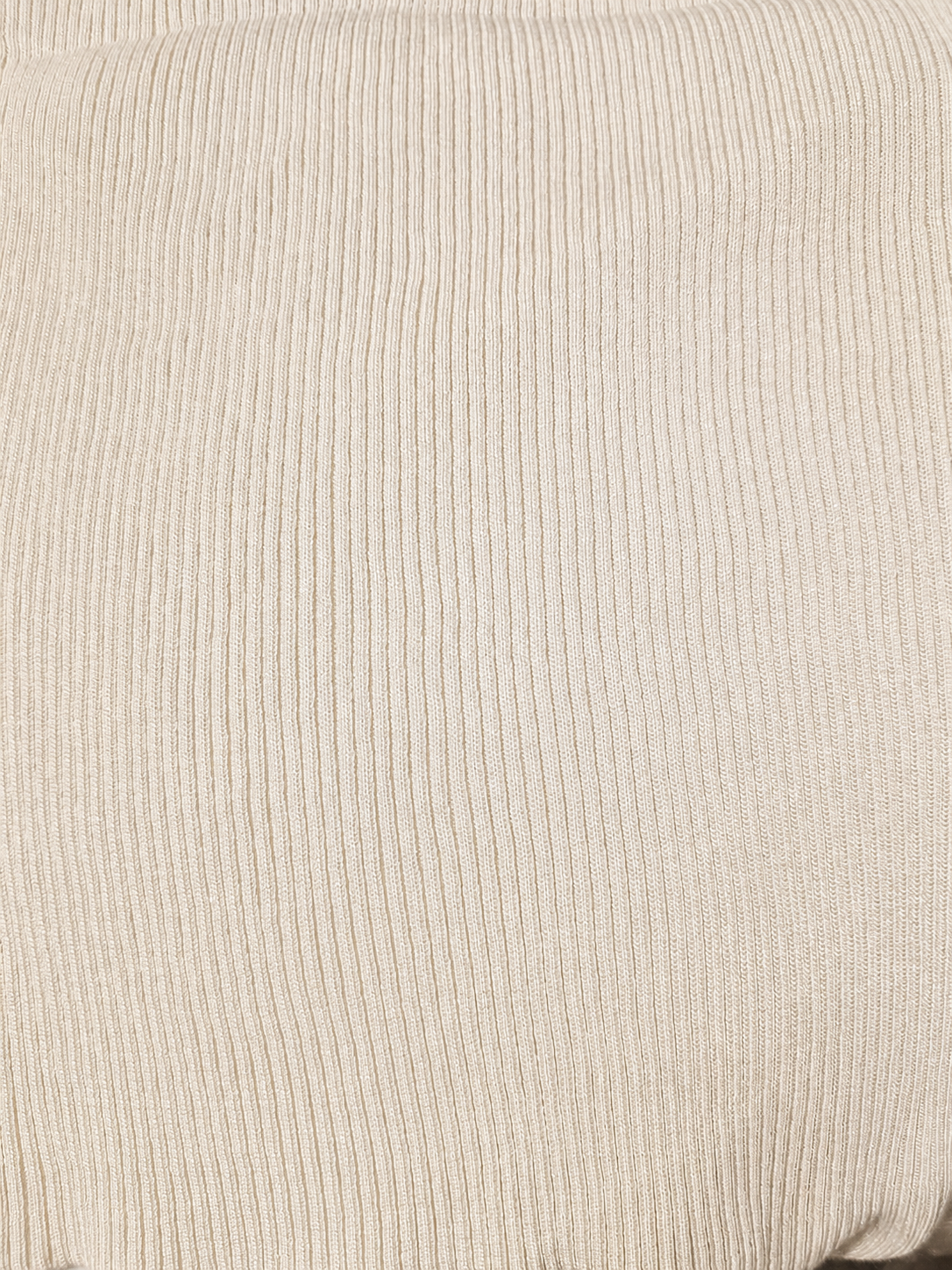 Ivory Ribbed Bodycon Mini Dress with Criss-Cross Detail