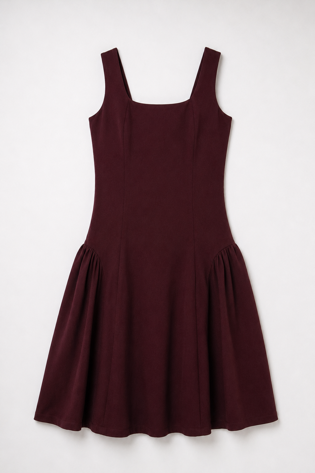 Wine Sleeveless Fit & Flare Mini Dress