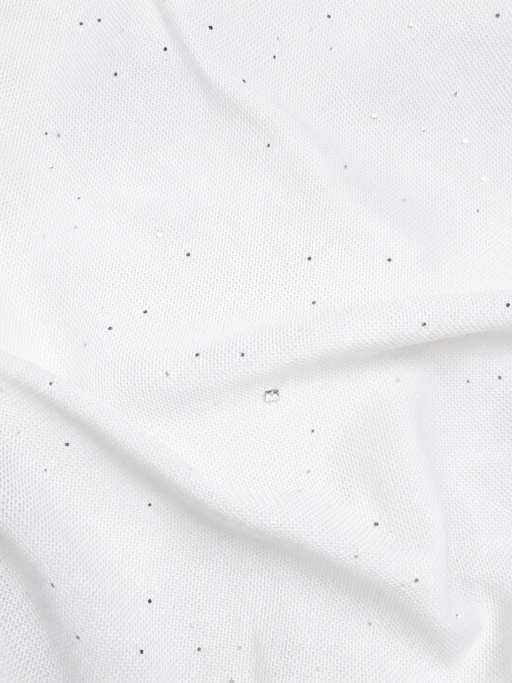 White One-Shoulder Glitter Mesh Ruched Dress